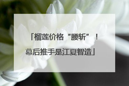 榴莲价格“腰斩”！幕后推手是江夏智造
